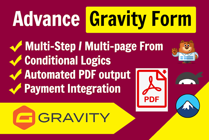 create multi step gravity from wordpress contact form pdf output