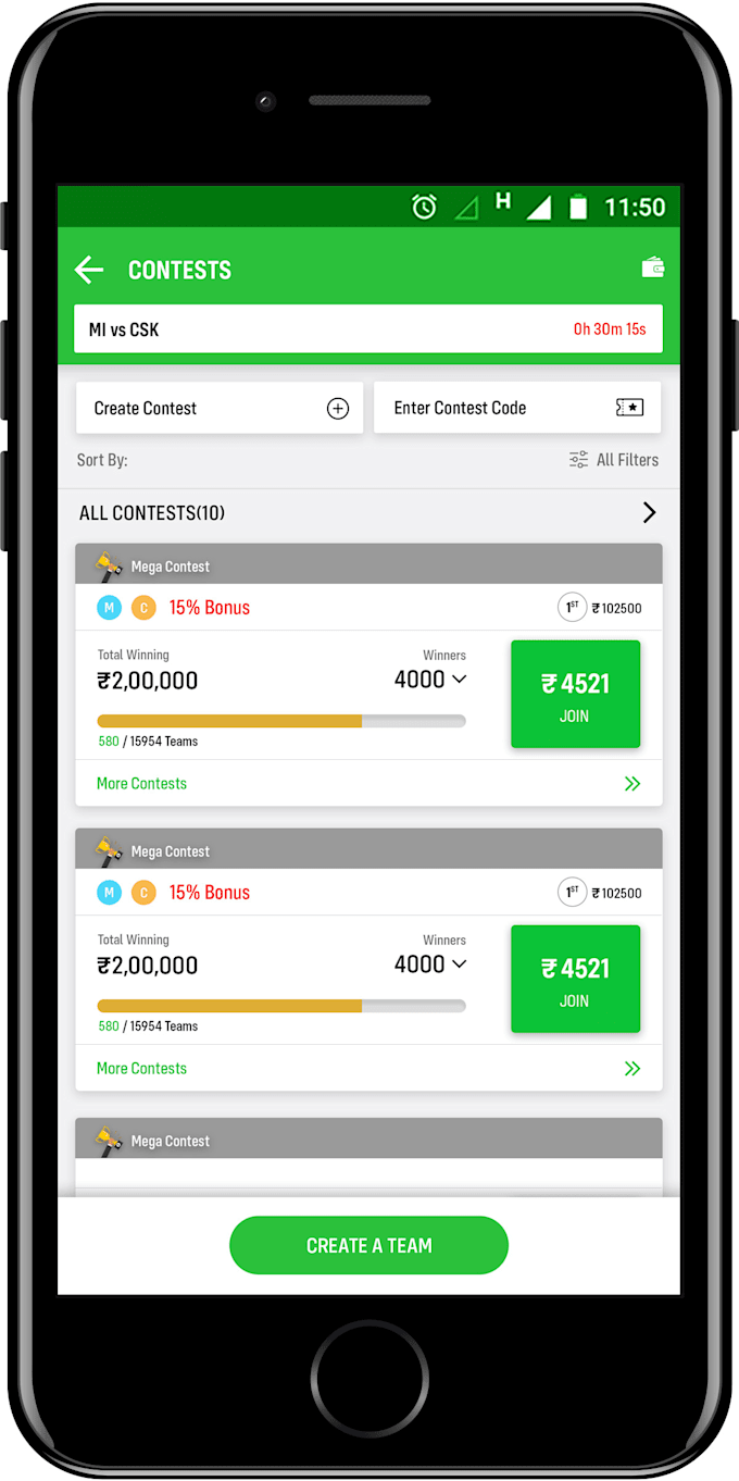 develop cricket fantasy android app