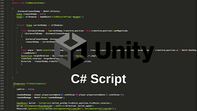 Code c sharp script for you in unity by Cxdest | Fiverr