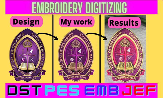 embroidery digitizing logo, convert to dst, jef, pes file, embroidery design