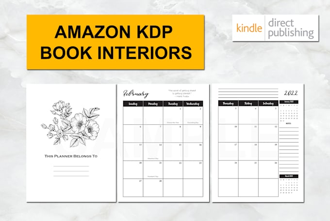 design low or no content interior for amazon KDP