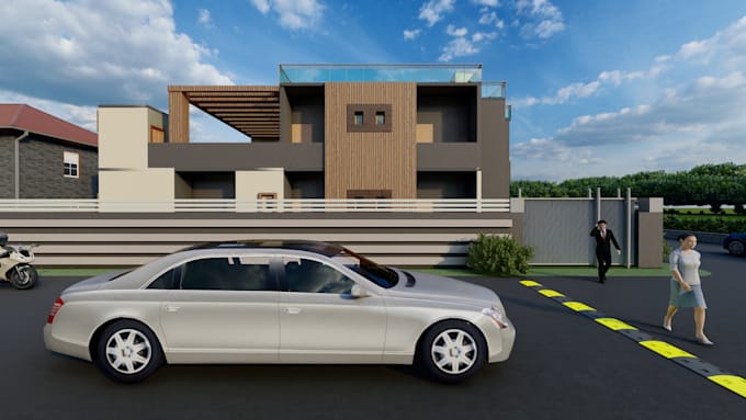 make floor plans,elevation and section for any building