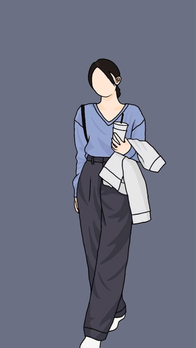 do flat fashion or portrait illustration
