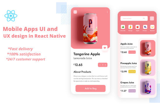 Design creative app ui and ux design using react native by ...
