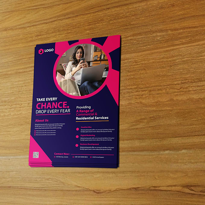 design creative and unique flyer
