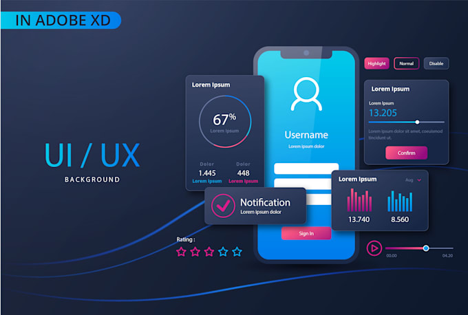 Do professional ui ux design for mobile and web app user interface by ...