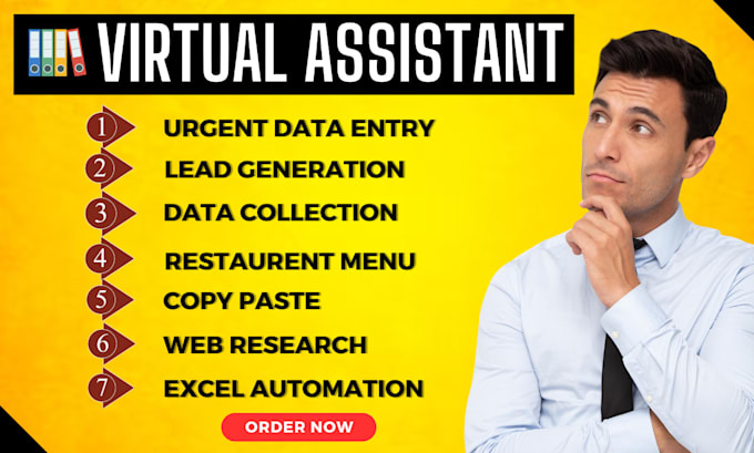 do urgent data entry, restaurant menu data entry, copy paste lead generation