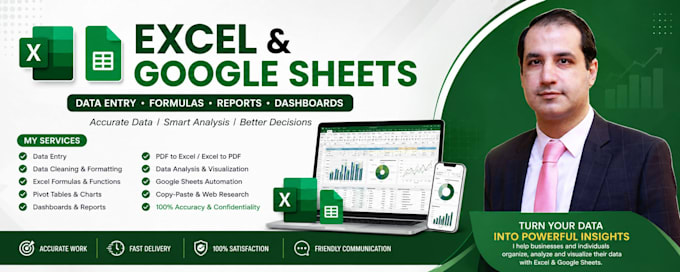 do microsoft excel, google sheets, data entry, formulas, reports, dashboards