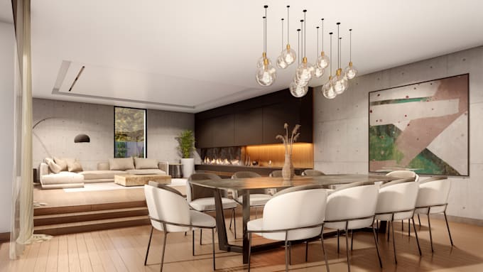 design and render realistic interior, exterior
