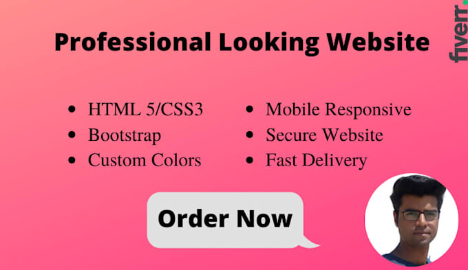 Design responsive website using html, css, bootstrap by Puneetrao | Fiverr