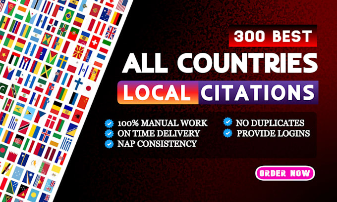 do 350 local listing citations and directory submission for local seo