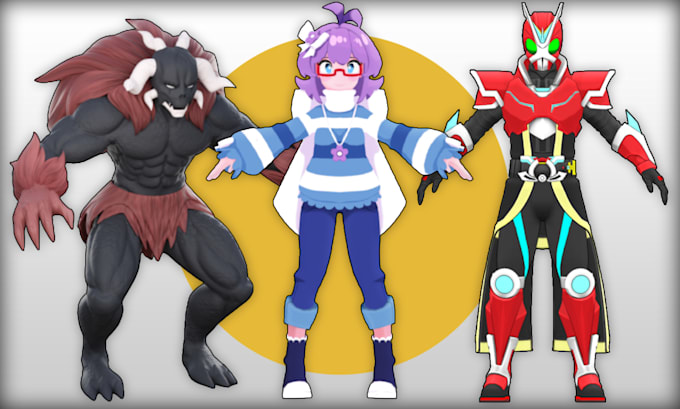 create 3d vtuber character model, anime for streaming