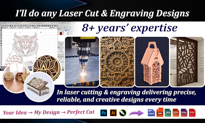 convert any design for laser cutting and engraving