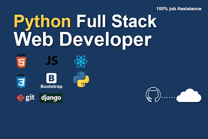 develop python django rest API and react web application