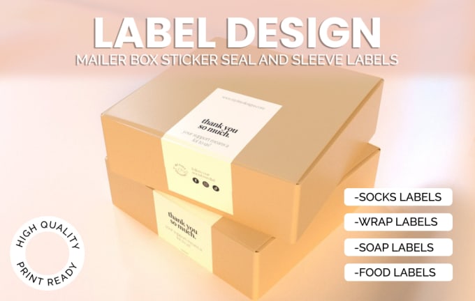 Box Seal Label Template: Personalised Mailer Box Sealing Sticker