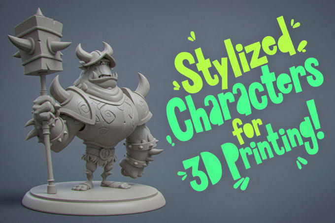 create a stylized 3d character for printing, animation or games