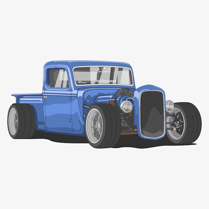 draw illustration your picture, car, motorcycle or other