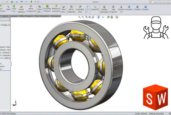 do mechanical 3d part, cad product designing using solidworks