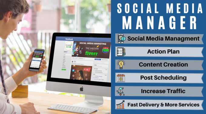be your social media manager for facebook instagram and tiktok