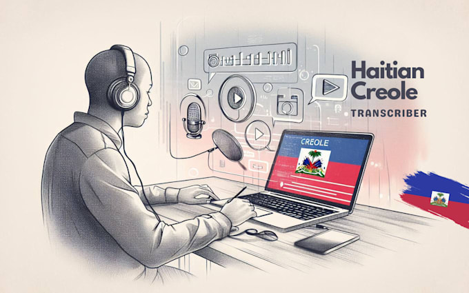 transcribe haitian creole audio or video files