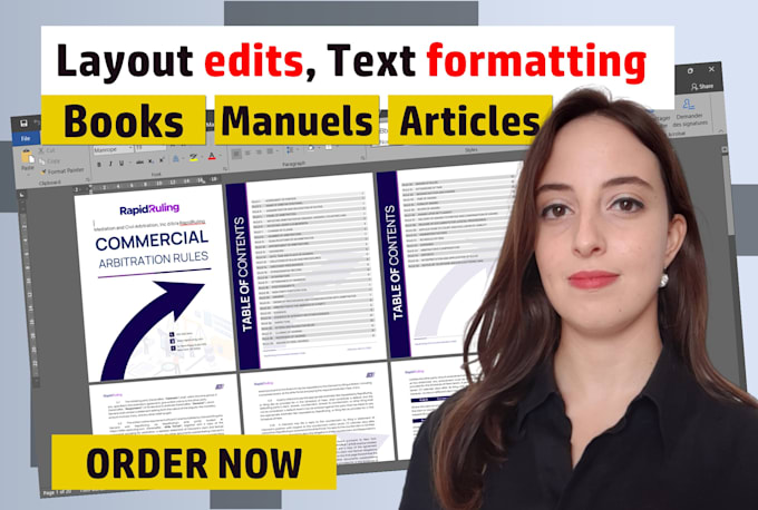 do layout edits, design and book formatting on ms word