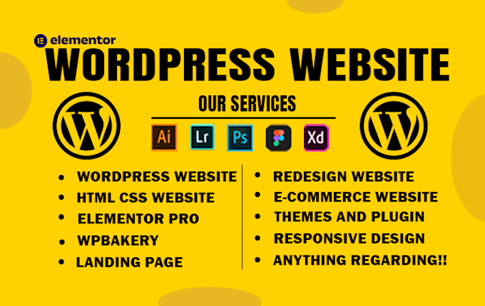 design simple wordpress landing page by elementor, wpbakery, divi website