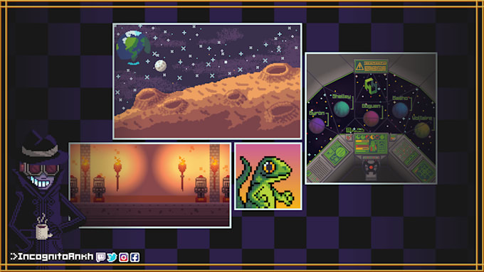 draw pixel art illustrations for your project