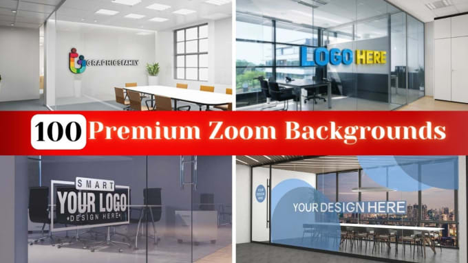 Design realistic zoom virtual background with your logo by Pavid_shan ...