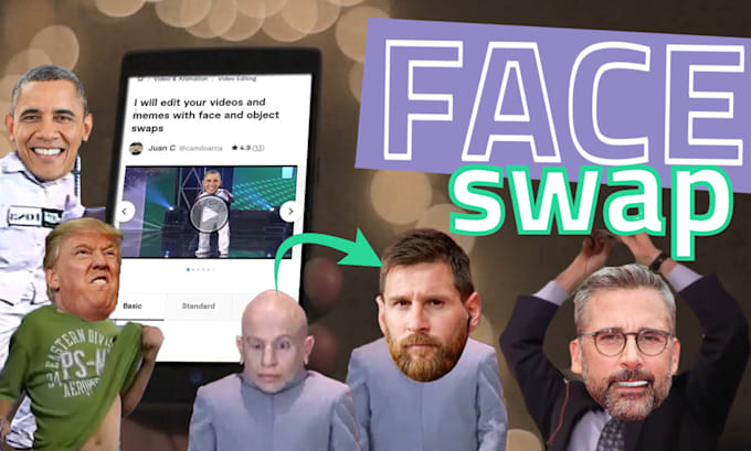 edit your videos and memes with face and object swaps