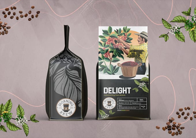 do coffee packaging, coffee bag, label design