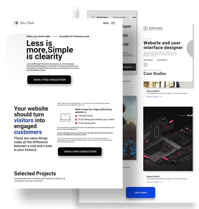 build, rebuild website development as full stack developer