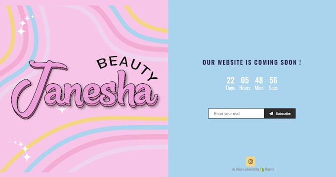 create a shopify coming soon landing page