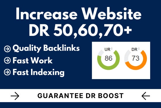 I will increase ahrefs domain rating dr 70 using SEO backlinks