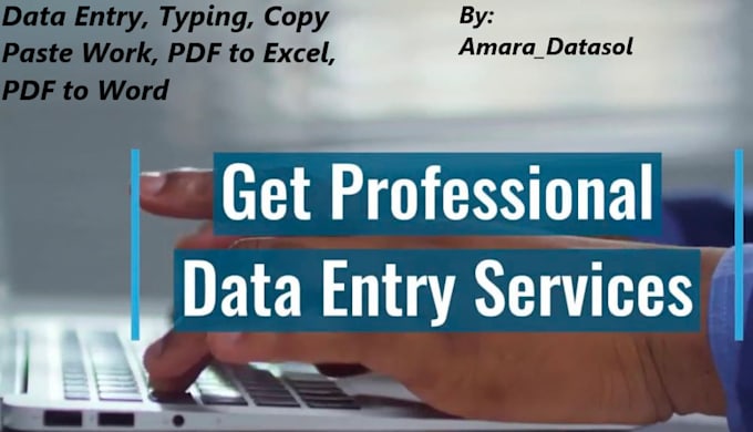 do data entry, typing work, copy paste and excel data entry