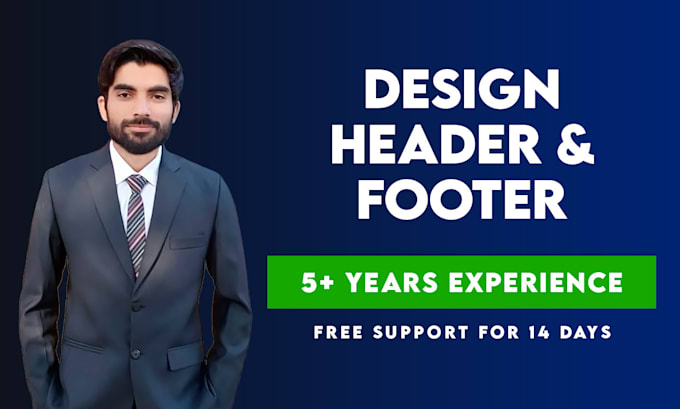 design header and footer of your wordpress website