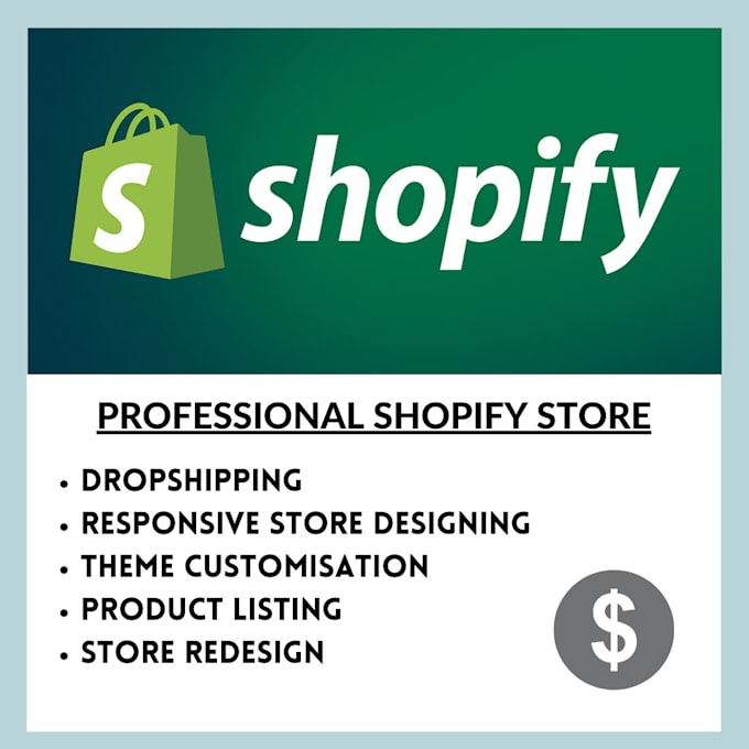 be a shopify virtual assistant or setup shopify website or pod dropshipping