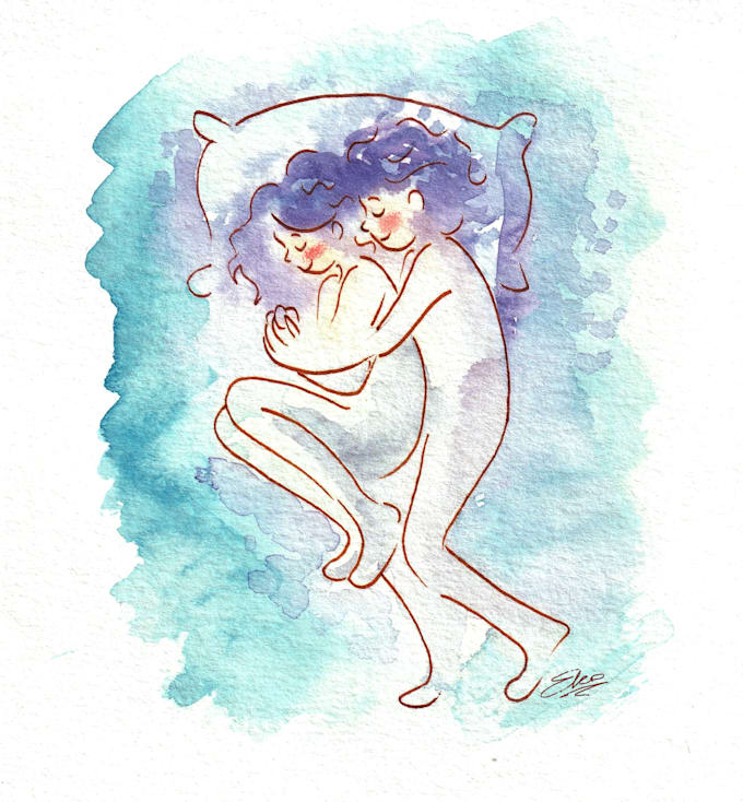 draw handmade watercolor illustration