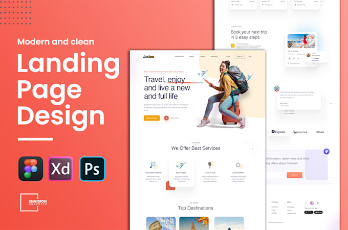 design a creative landing page