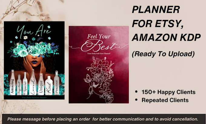 design custom canva planners and journals for etsy and amazon KDP
