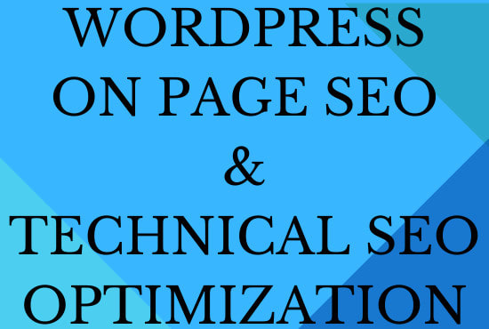 do technical on page seo optimization wordpress website with yoast