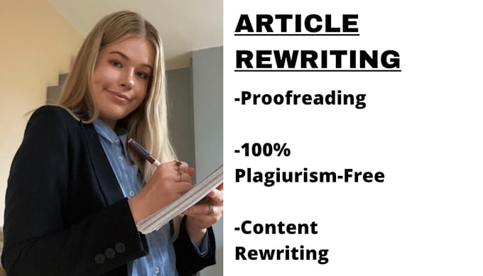rewrite your article to a professional standard