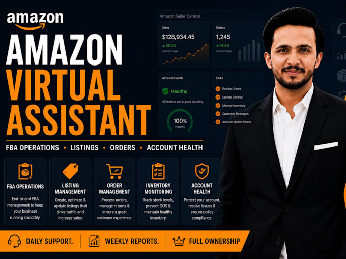 be your amazon virtual assistant amazon PPC amazon listing amazon fba