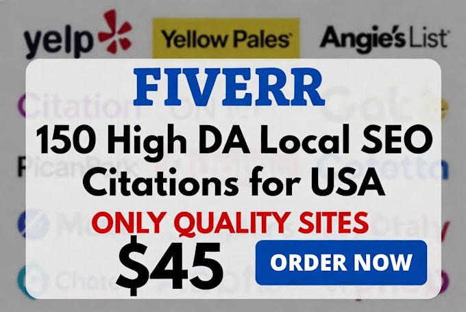 do local SEO citations for USA 150 high da live citations
