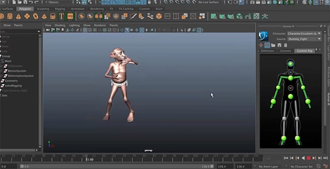 do 3d character animation and modeling or rigging