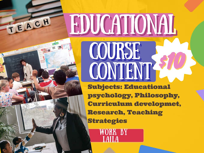 create course content for teaching and education