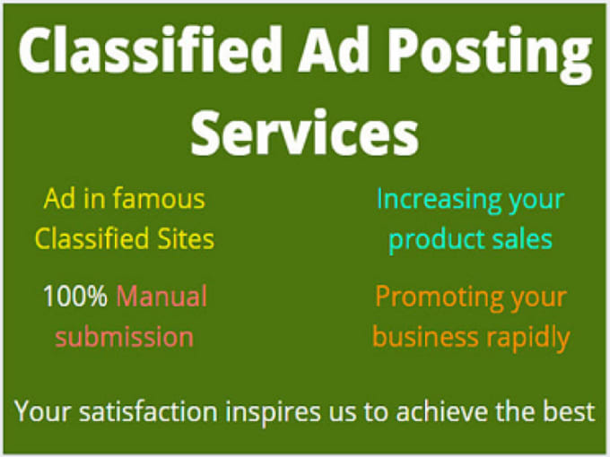 I will post classified ads in top rated sites fiverr