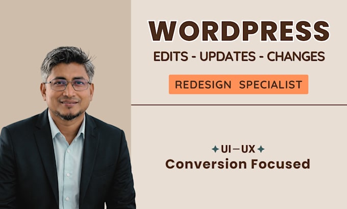 do wordpress changes, edits, customize and update wordpress website