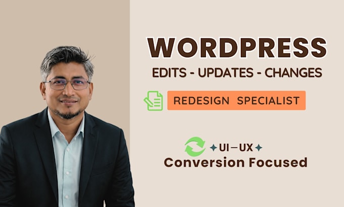 do wordpress changes, edits, customize and update wordpress website
