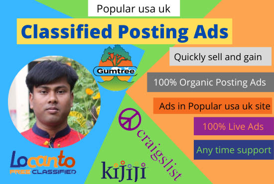 I will do provide your classified ads posting in usa uk sites