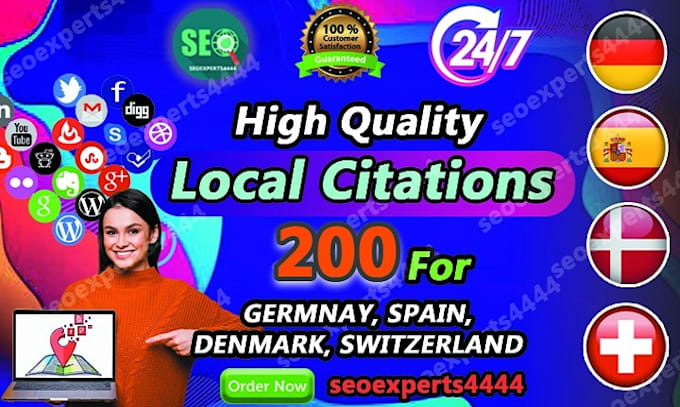do local citation listings for spain, germany, denmark, switzerland